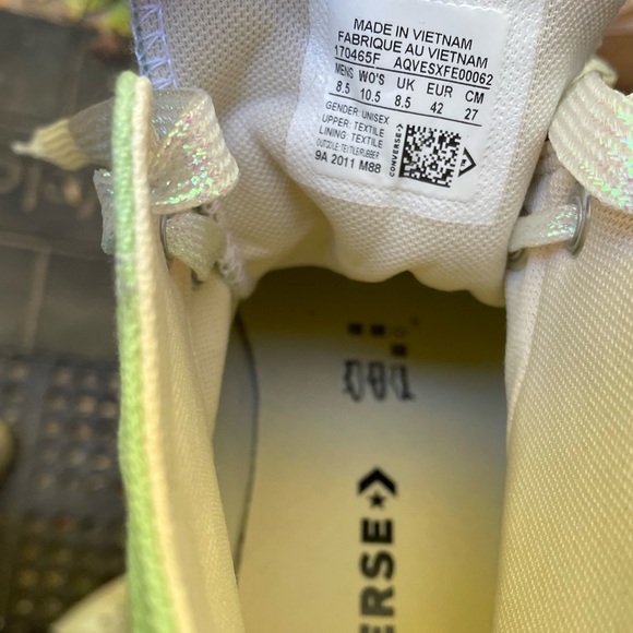 New Converse All Star Light Green High Top Sneakers Size 10.5 Women’s - Picture 14 of 15